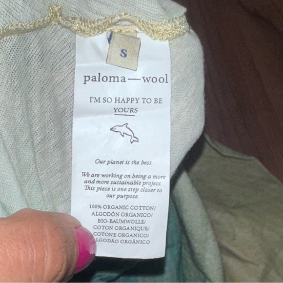 PALOMA WOOL Bonneville Top Long Sleeve Y2K Swirl Print Green Shirt Small - Picture 6 of 6